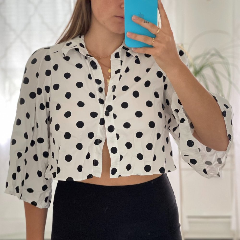 Zara Polka Dot Blouse Small